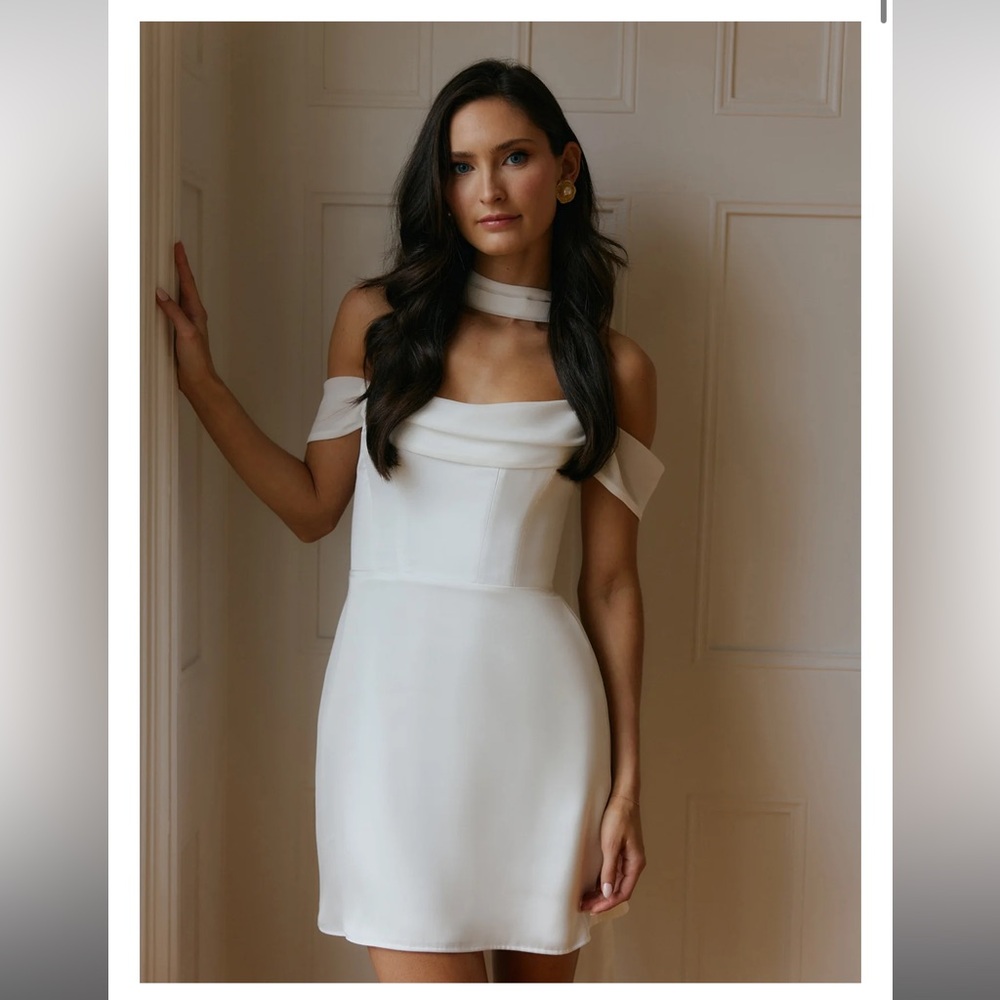 Park & Fifth Cambria white Mini Dress - L